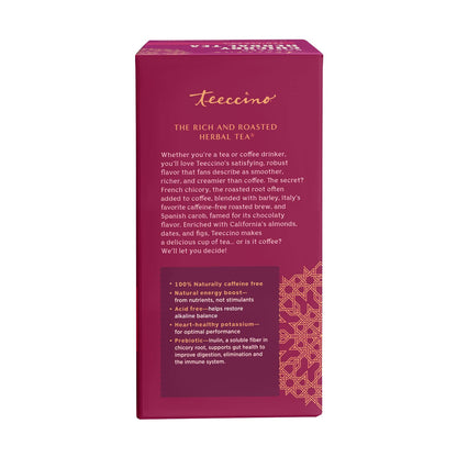 Teeccino Holiday Herbal Tea Sampler Assortment - Candy Cane, Gingerbread, Snickerdoodle - Caffeine-Free Holiday Dessert Teas with Prebiotic Chicory, 12 Tea Bags