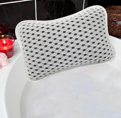 Bath Pillows for tub,Home Spa Pillows for Bathtub, Hot Tub,Head and Neck Support with 2 Strong Suction Cups,White