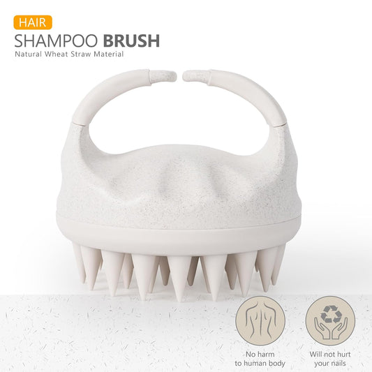 Sndyi Scalp Massager Shampoo Brush, Scalp Scrubber with Soft Silicone Bristles, Scalp Exfoliator for Dandruff Removal, Scalp Massager for Hair Growth, Wet Dry Hair Brush for Scalp Care, Green