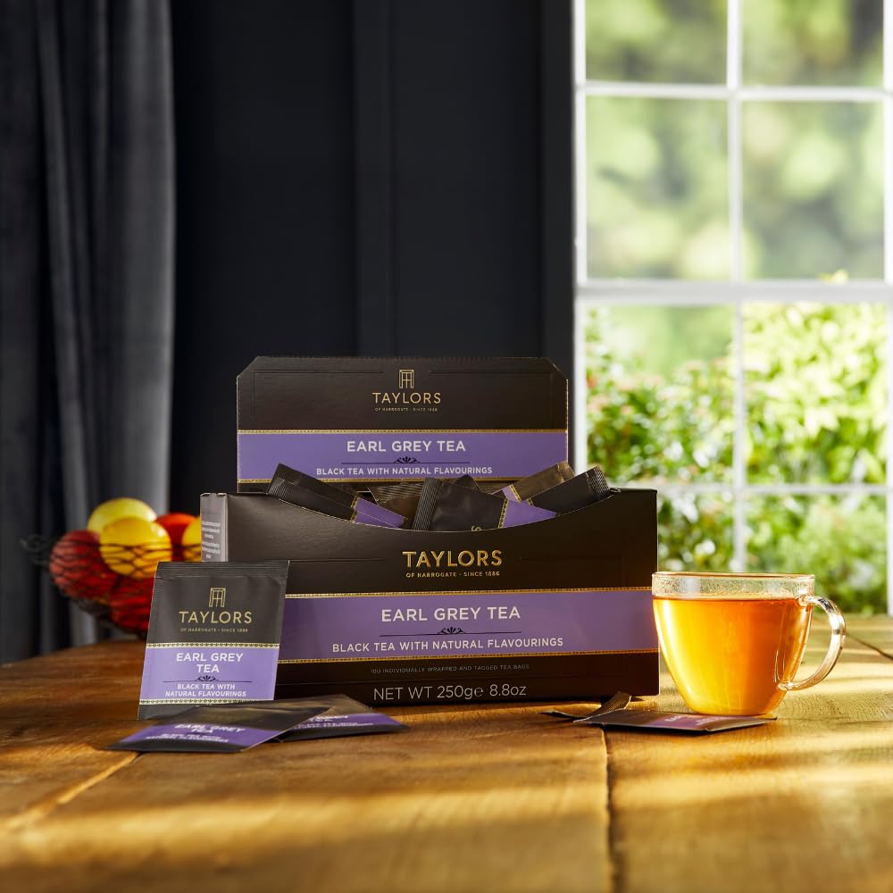 Taylors of Harrogate Earl Grey Black Tea Bags, 100ct (Pack of 1)