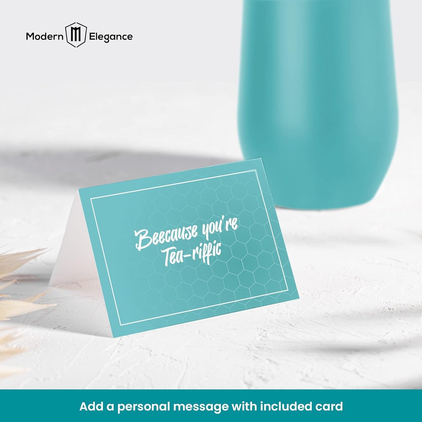 Modern Elegance Tea Tumbler Gift Set for Women, Teal