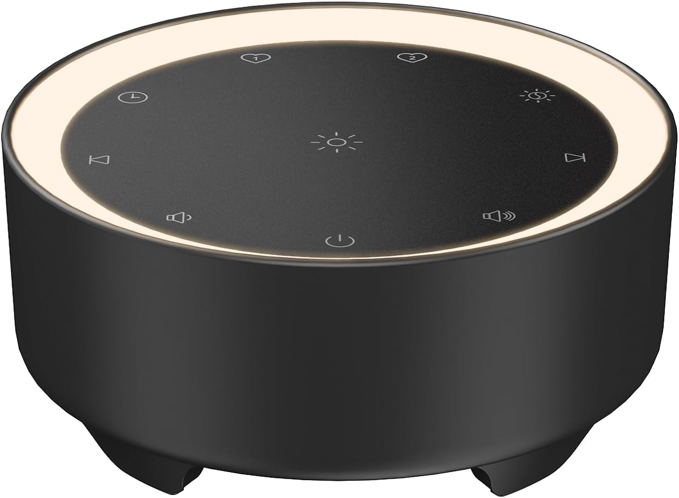 Kipcush White Noise Machine for Sleeping – High-Fidelity Non-Looping Sounds, Dimmable Night Light, USB Powered, Sleep Sound Machine for Baby, Kids & Adults (A - Model White+, Standard)