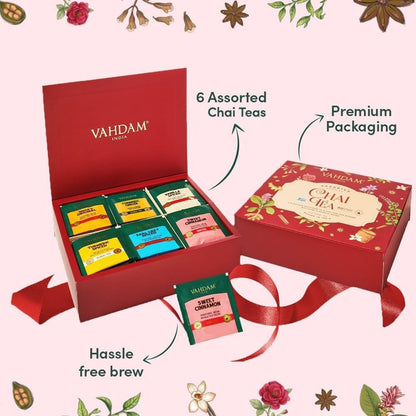 VAHDAM, Assorted Black Tea Loose Leaf Tea Gift Set (10 Flavors) Gift Ideas for Women & Men | Directly Sourced From Assam and Darjeeling | Resealable Ziplock Pouch
