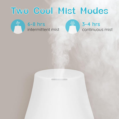 Homeweeks Diffusers, 100ml Colorful Essential Oil Diffuser with Adjustable Mist Mode, Auto Off Aroma for Bedroom/Office/Trip (100 ML 1 Pack)