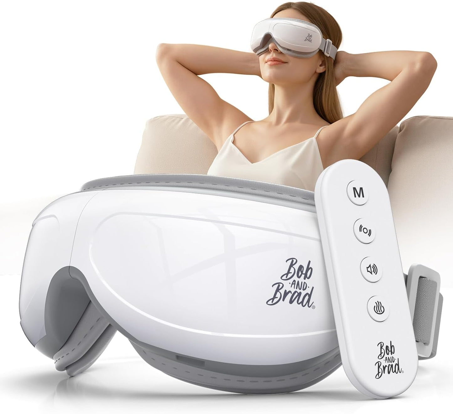 BOB AND BRAD Eye Massager with Heat and Cooling, FSA Eligible HSA Birthday Gifts for Women Men, EyeOasis 3 Elite Eye Massager for Migraine, Heated Eye Mask for Dry Eye Head Tension and Stress Relief