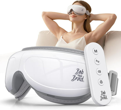 BOB AND BRAD Eye Massager with Heat and Cooling, FSA Eligible HSA Birthday Gifts for Women Men, Heated Eye Massager for Migraine, Heated Eye Mask for Dry Eye Head Tension and Stress Relief