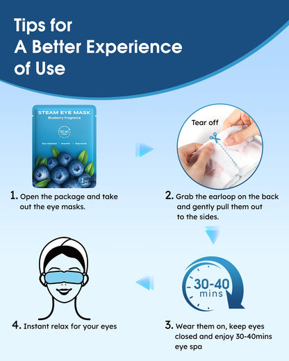 16 Packs Steam Eye Masks for Dry Eyes, Self Heating Warm Compress for Eyes Fatigue & Puffiness Relief, Disposable Heated Eye Mask Travel Essentials, Spa Relaxation Set for Women Christmas, Unscented