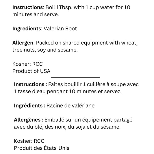 Sadaf Valerian Roots - Valerian Root Loose (Valerian officinalis) - Make Your Valerian Root Tea - 2 oz. Bag