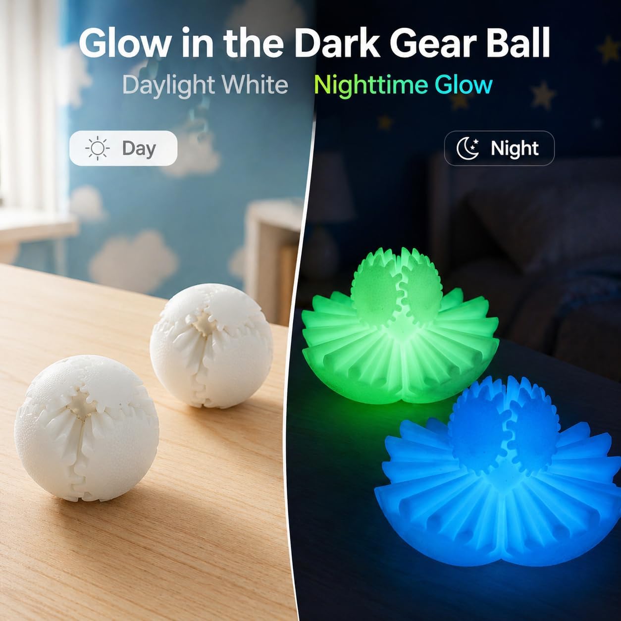Gear Ball Fidget Toys Steampunk Gear Sphere Stress Relief for Kids Adults 3D Printed Unique Funny Birthday Gift for Christmas White Elephant Stocking Stuffer Easter (Ombre Purple, Dia. 2.5" )