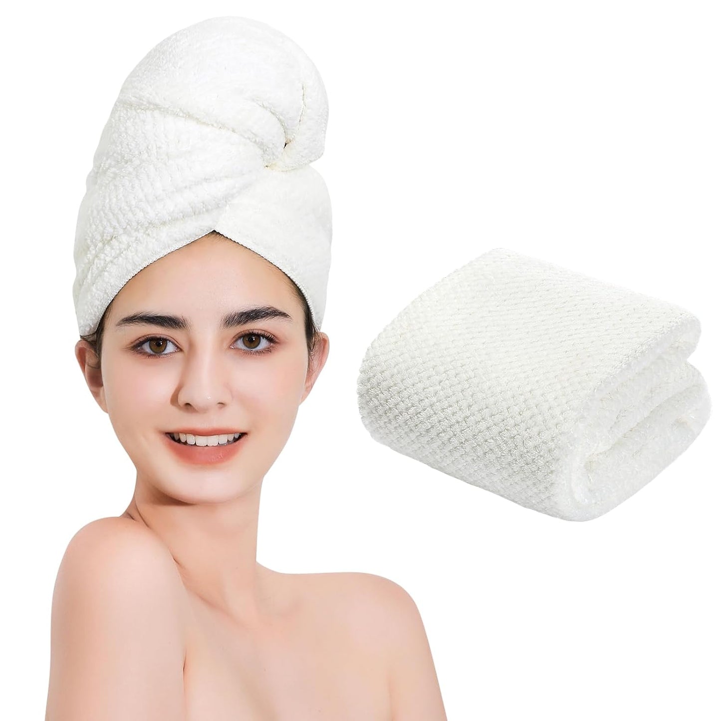 Microfiber Hair Towel Quick Dry Hair Towel Hair Drying Towels Suitable for All Kinds of Hair Ultra Absorbent Long and Thick Hair 20X40inch Lotus Root Pink (1pcs)