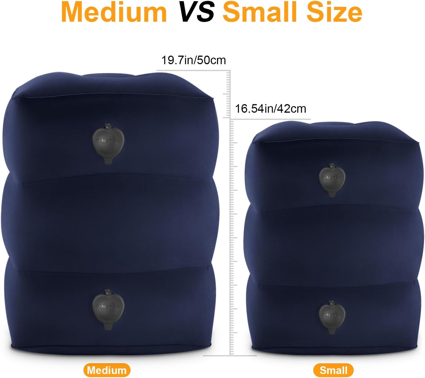 Inflatable Travel Foot Rest Pillow, Kids Airplane Bed, Adjustable Height Leg Pillow for Air Travel, Make a Flat Bed for Kids and Toddlers, Great for Airplane, Train, car（Grey, 1 Pack）