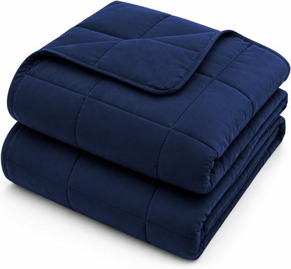 L'AGRATY Weighted Lap Pad 7lb: Small Weighted Blanket for Adults - Cooling Portable Travel Blanket for Relaxation Sleeping - Washable All-Season (29" x 24")