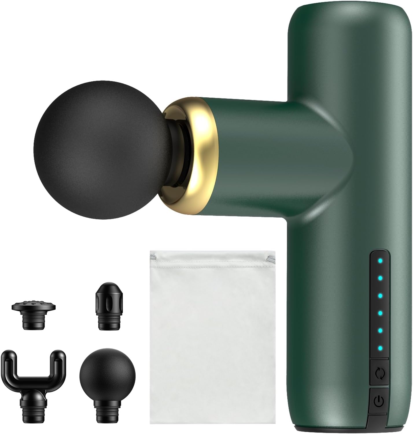 Mini Massage Gun Pocket-Sized Massage Gun Deep Tissue Quiet, Portable Percussion Muscle Travel Massager Gun, Back/Neck Massager for Pain Relief Deep Tissue (Gray)