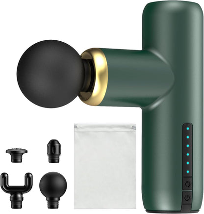 Mini Massage Gun Pocket-Sized Massage Gun Deep Tissue Quiet, Portable Percussion Muscle Travel Massager Gun, Back/Neck Massager for Pain Relief Deep Tissue (Gray)