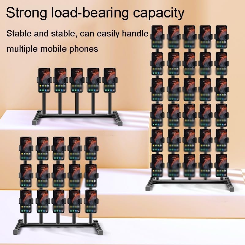 Cell Phone Stand, Heavy Base Multi Cell Phone Placement Rack Mobile Phone Management Storage Holder for Desk, Compatible(50x25x55cm-15)