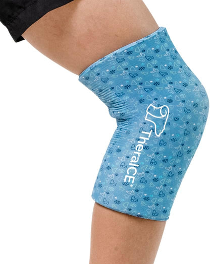 TheraICE Knee Ice Pack Wrap Compression Sleeve for Injuries | Reusable Gel Cold Packs Brace Plus Cold Wrap Recovery for Meniscus Tear, ACL Post Surgery, MCL Pain Relief Without Machine | Women & Men