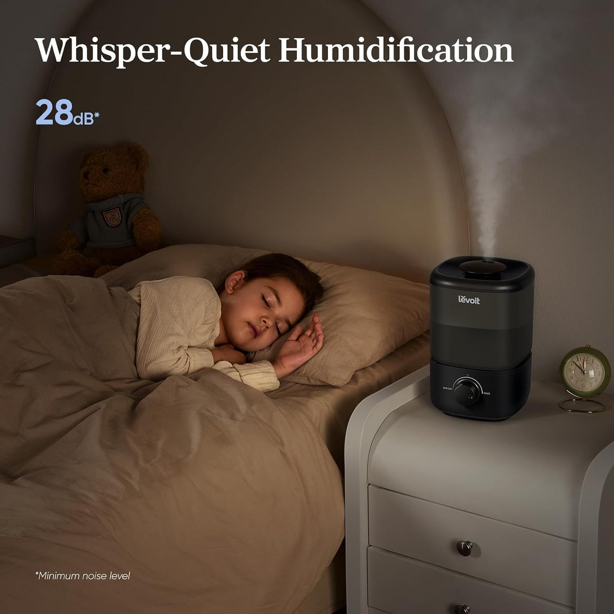 Levoit Humidifiers for Bedroom, Smart Warm and Cool Mist, Symptom Relief