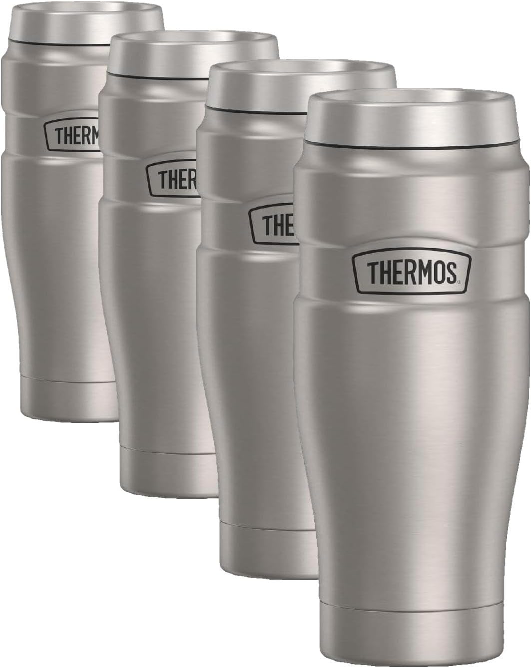 THERMOS Stainless King Vacuum-Insulated Travel Tumbler, 16 Ounce, Matte Steel