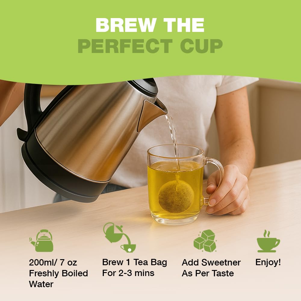 HANDPICK Organic Green Tea Bags (100 Count) USDA Organic,Fragrant Green Tea