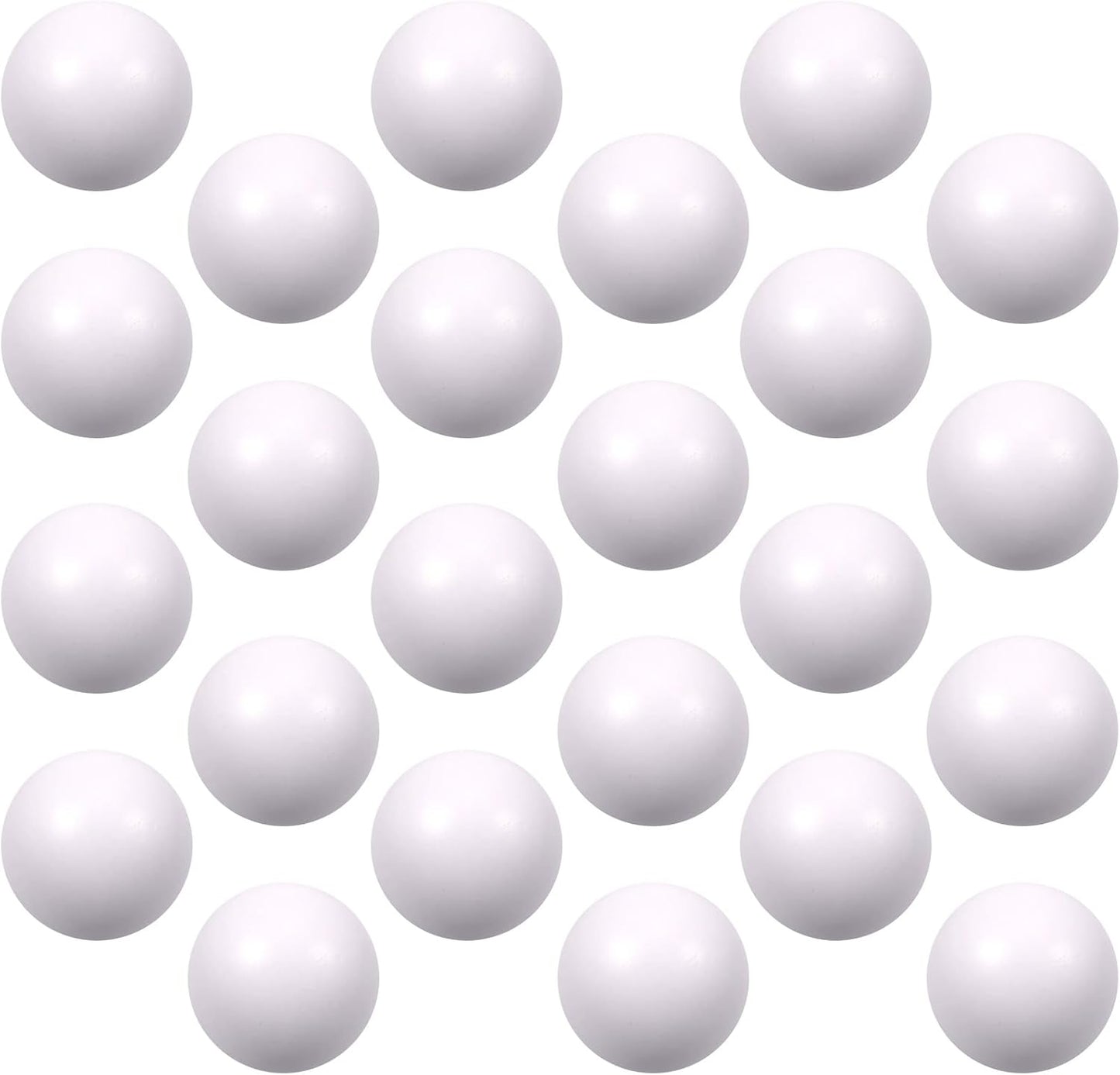 24 Pcs White Foam Stress Ball Squeeze Stress Relief Balls for Kids and Adults Hand Exercise Sensory Relief Toys for Anxiety ADHD Autism （White）