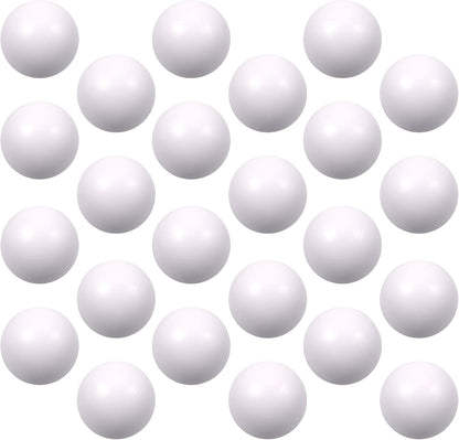 24 Pcs White Foam Stress Ball Squeeze Stress Relief Balls for Kids and Adults Hand Exercise Sensory Relief Toys for Anxiety ADHD Autism （White）
