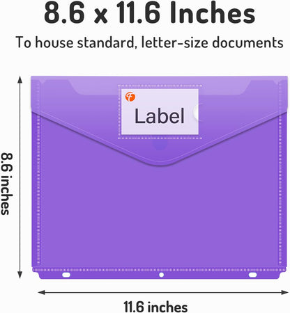 Forvencer Binder Pocket, Super Heavyweight Plastic Binder Folders