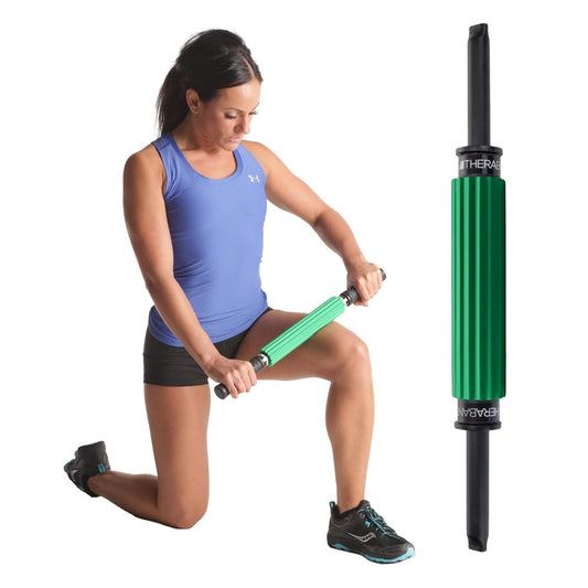Theraband 13076 Muscle Roller Stick for Self-Myofascial Release, Deep Tissue Massage Rolling Pin, Trigger Point Release and Muscle Soreness, Old Version, One Size