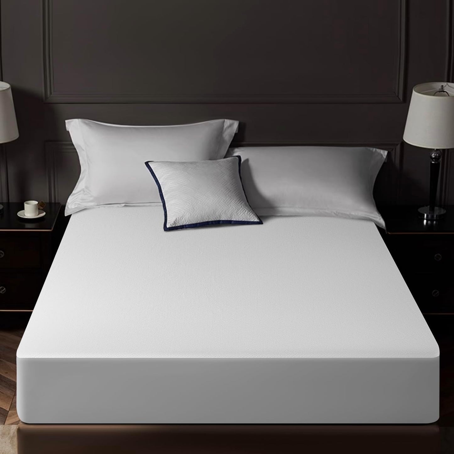 King Mattress Protector Tencel Luxury 100% Waterproof Mattress Protector,Silky Soft & Breathable,Cooling Mattress Pad Cover Fitted 18" Deep Pocket Noiseless,78"x80"