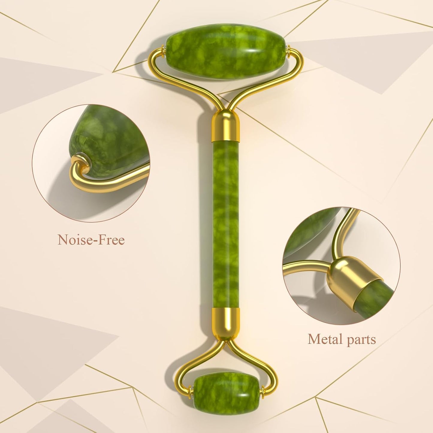 Natural Gua Sha & Jade Roller Set, Gua Sha Tool for Face & Body, Anti-Swelling Skin Tightening Home SPA Tool, Muscle Relief Safe Polished Jade, Self-Care Gift Set for Home Travel