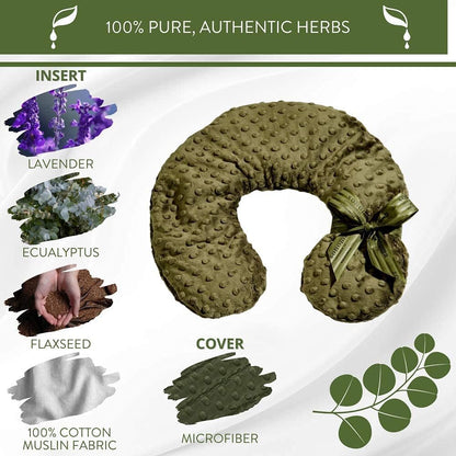 Sonoma Lavender Luxury Lavender Heatable/Chillable Neck Pillow, Microwaveable for Neck and Shoulders with Removable Washable Covers, Great for Relaxation and Pain Relief (Angora Platinum)