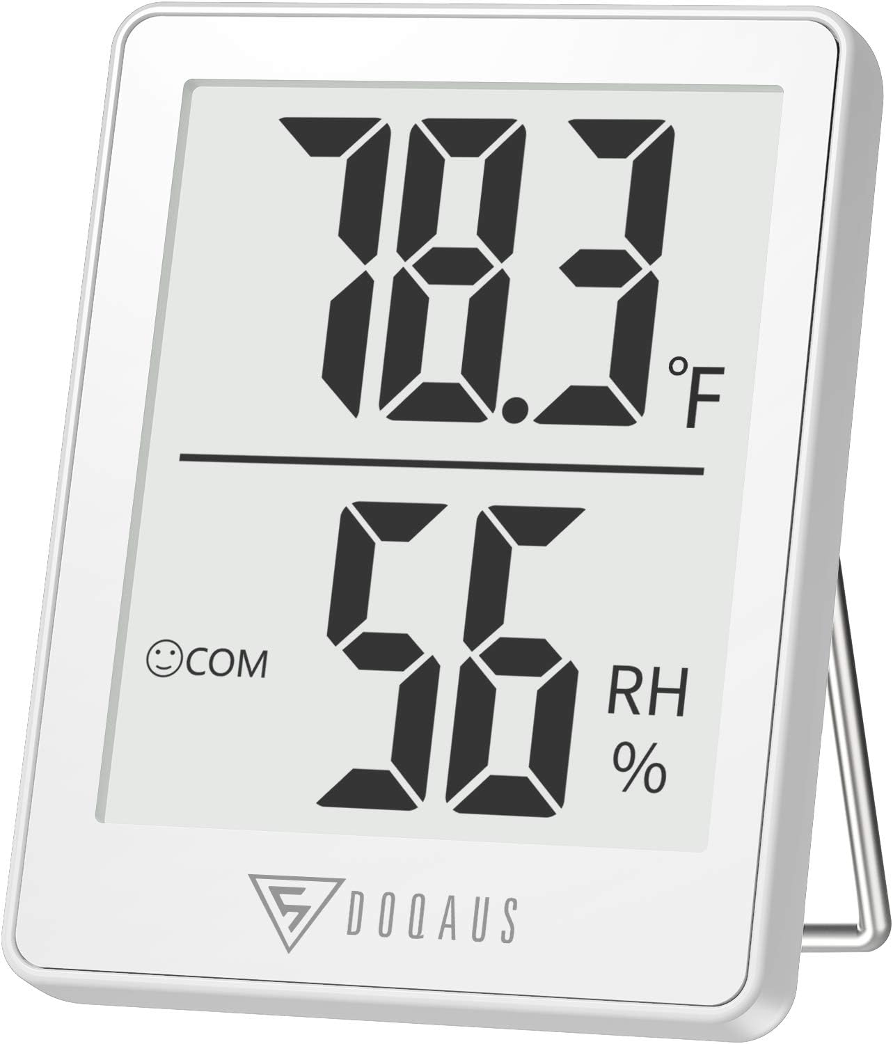 DOQAUS Digital Hygrometer Indoor Thermometer Humidity Meter Room Thermometer with 5s Fast Refresh Accurate Temperature Humidity Monitor for Home, Bedroom, Baby Room, Office, Greenhouse, Cellar (Black)