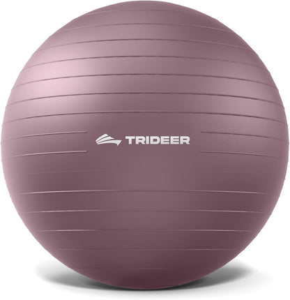 Trideer Exercise Ball, Stability Yoga Ball for Physical Therapy, Active Sitting, Pregnancy & Birth Labor Prep, Core Strength, Balance Training, Posture Improvement and Daily Stretching, 55/65/75cm