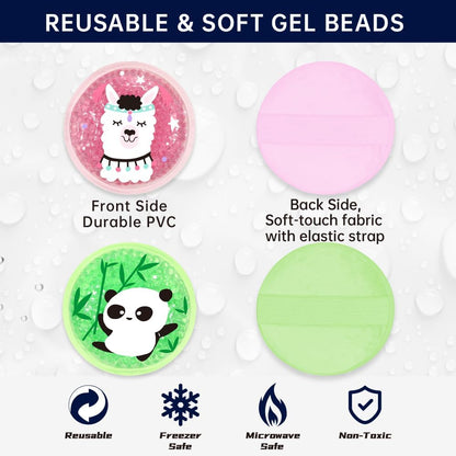 Gel Ice Pack for Injuries 2 Packs Cute Reusable Hot Cold Gel Packs
