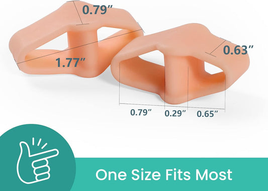 Welnove Pack of 12 Bunion Corrector, Toe Separators with 2 Loops, Big Toe Spacer Suitable for Bunion and Overlap Toe (White)