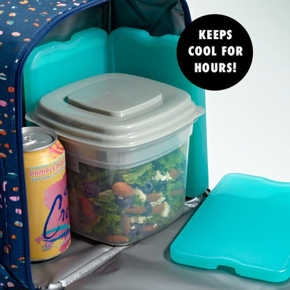 Cool Coolers by Fit & Fresh 4 Pack XL Slim Ice Packs, Quick Freeze Space Saving Reusable Ice Packs for Lunch Boxes or Coolers