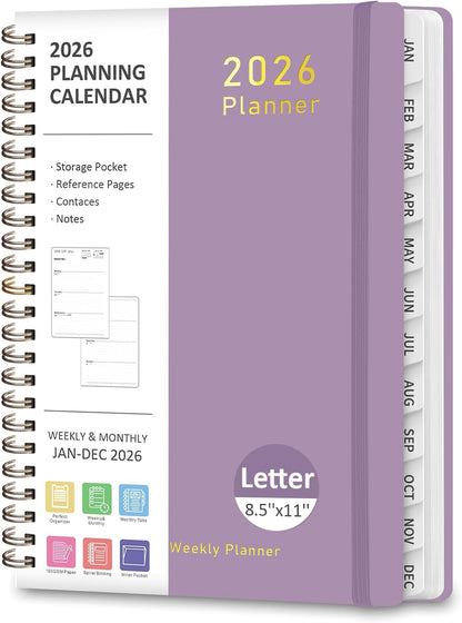 Planner 2026-2027, Weekly and Monthly Calendar Planner, JUL 2026 - JUN 2027 | Academic Year, Daily Agenda Book, A5(6.3'' x 8.5''), Sprial Bound, Inner Pocket, Office School Use