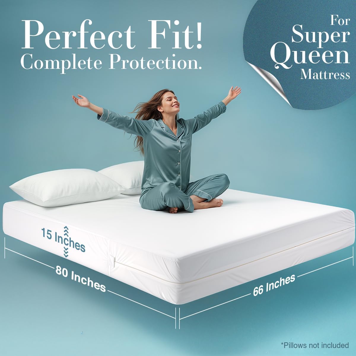 Utopia Bedding Mattress Protector Zippered Twin XL Size, 100% Waterproof Bed Bug and Dust Mite Proof Mattress Encasement, Absorbent 6 Sided Mattress Cover