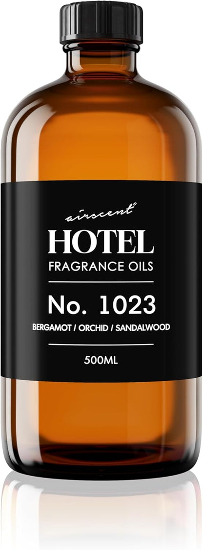 AirScent Hotel Diffuser Oil No. 1023 - Baccarat Hotel Inspired - 120 mL | Bergamot Orchid Sandalwood - Premium Fragrance Oil for Ultrasonic and Waterless Diffusers and Crafting - 4 fl oz Bottle