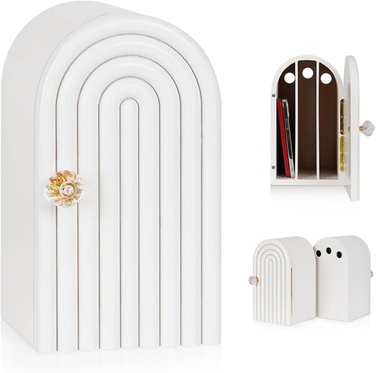 Phone Box for Family Time, Bamboo Cell Phone Jail, White