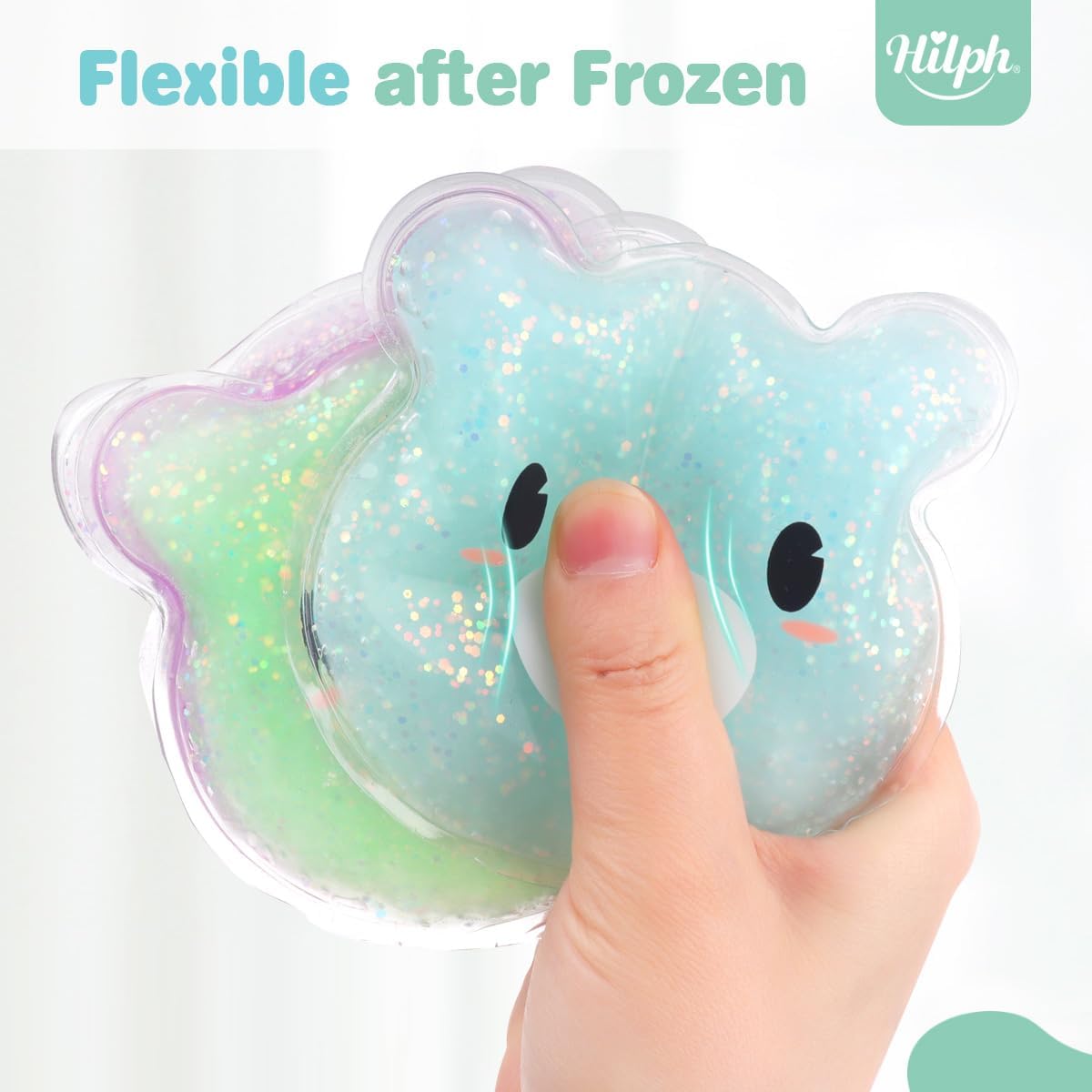 Hilph Kids Ice Packs for Boo Boos - FSA Eligible HSA, 3 Pack Gel Ice Packs for Toddlers & Children Injuries Reusable, Soft Small Hot & Cold Pack for Bumps, Bruises, Fever, Get Well Gifts