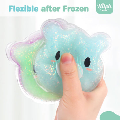 Hilph Kids Ice Packs for Boo Boos - FSA Eligible HSA, 3 Pack Gel Ice Packs for Toddlers & Children Injuries Reusable, Soft Small Hot & Cold Pack for Bumps, Bruises, Fever, Get Well Gifts
