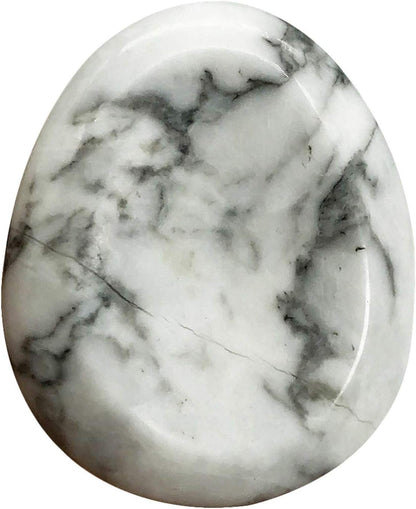 Fekuar Natural Moonstone Crystal Thumb Worry Stone, Hand Carved Healing Crystal Teardrop Pocket Worry Stones for Anxiety Stress Relief Meditation
