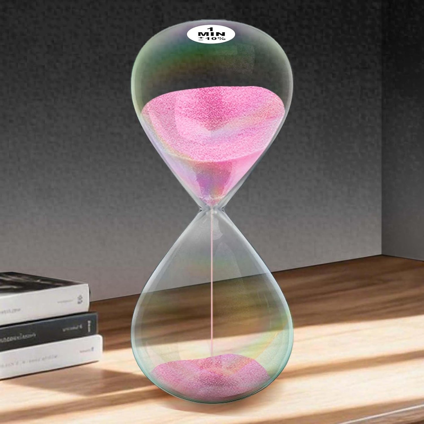 3 Minute Sand Timer,3M Sand Clock with Simple Biloba Puff Design, Reloj De Arena, Large Blue Sand Watch 3 Min Hourglass Sandglass for Home,Desk,Office Decorative (Blue)