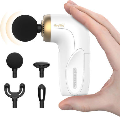 HEYCHY A1 Super Mini Massage Gun, Percussion Deep Tissues Muscle Massager, Travel Massage Gun, Compact Sports Massager, Portable Handheld Massager for Office, Home, Athletes(Black)