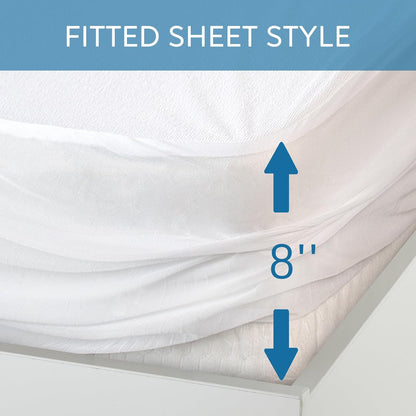 Queen Mattress Protector Waterproof Cover Absorbent Fitted Sheet up - 18'' Deep Pocket Mattress Cover Queen Size Bed Sheets, Terry Machine Wash Protection Mattress Protector