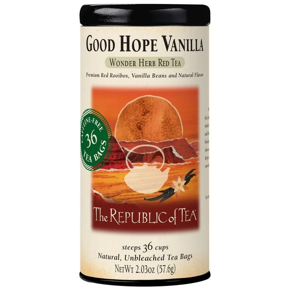 The Republic of Tea Red Rooibos Good Hope Vanilla Herbal Tea, 36 Count
