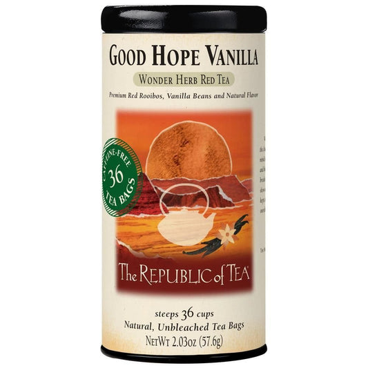 The Republic of Tea Red Rooibos Good Hope Vanilla Herbal Tea, 36 Count