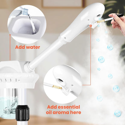 Professional Facial Steamer for Deep Cleansing and Hydration, More Steam