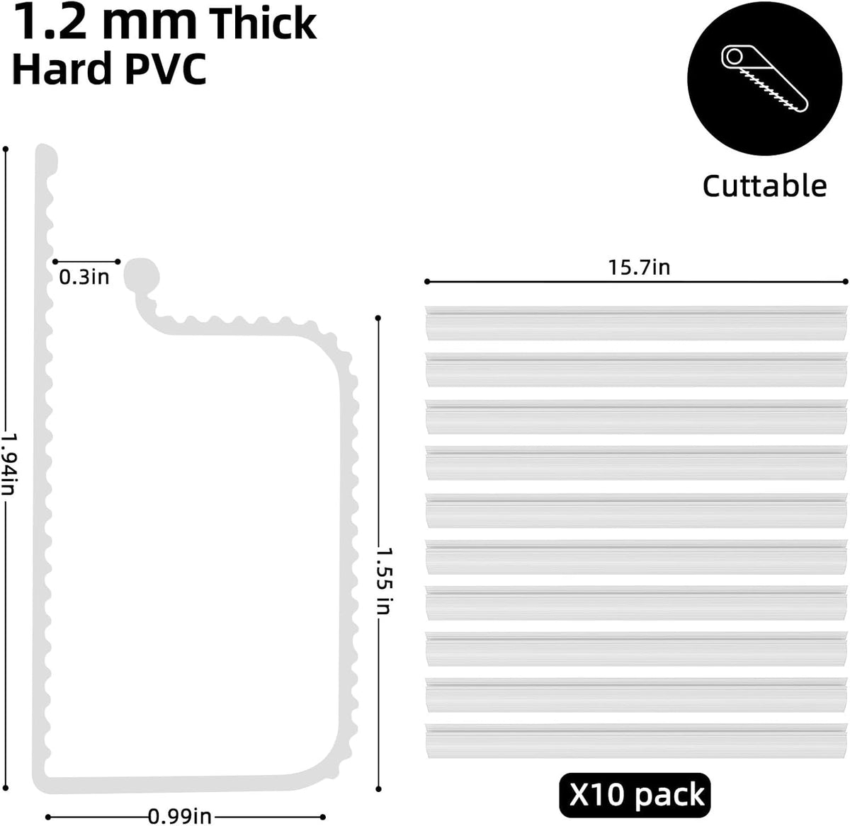 YECAYE Cable Management, 6 Pack, Black