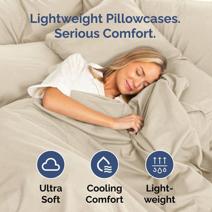 Standard Pillow Cases Set of 10 - Ultra Soft Hotel Quality Pillowcase Covers - Comfy, Cozy & Wrinkle Free - Shrink, Stain and Fade Resistant - Machine Washable Pillow Protectors - 10 Pcs Set - White - Colors A